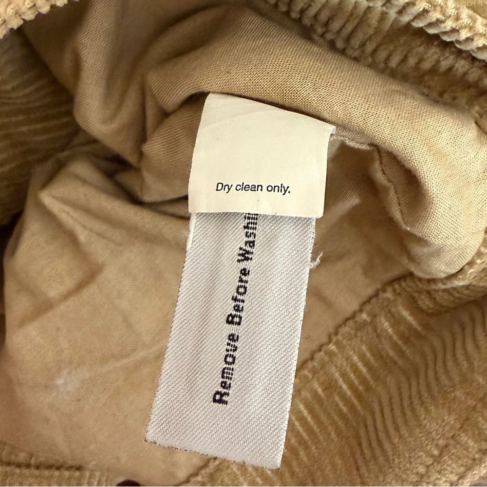 J Crew Cropped Corduroy Jacket Size Medium Shawl Collar Snaps Y2K Tan Vintage - Picture 8 of 8